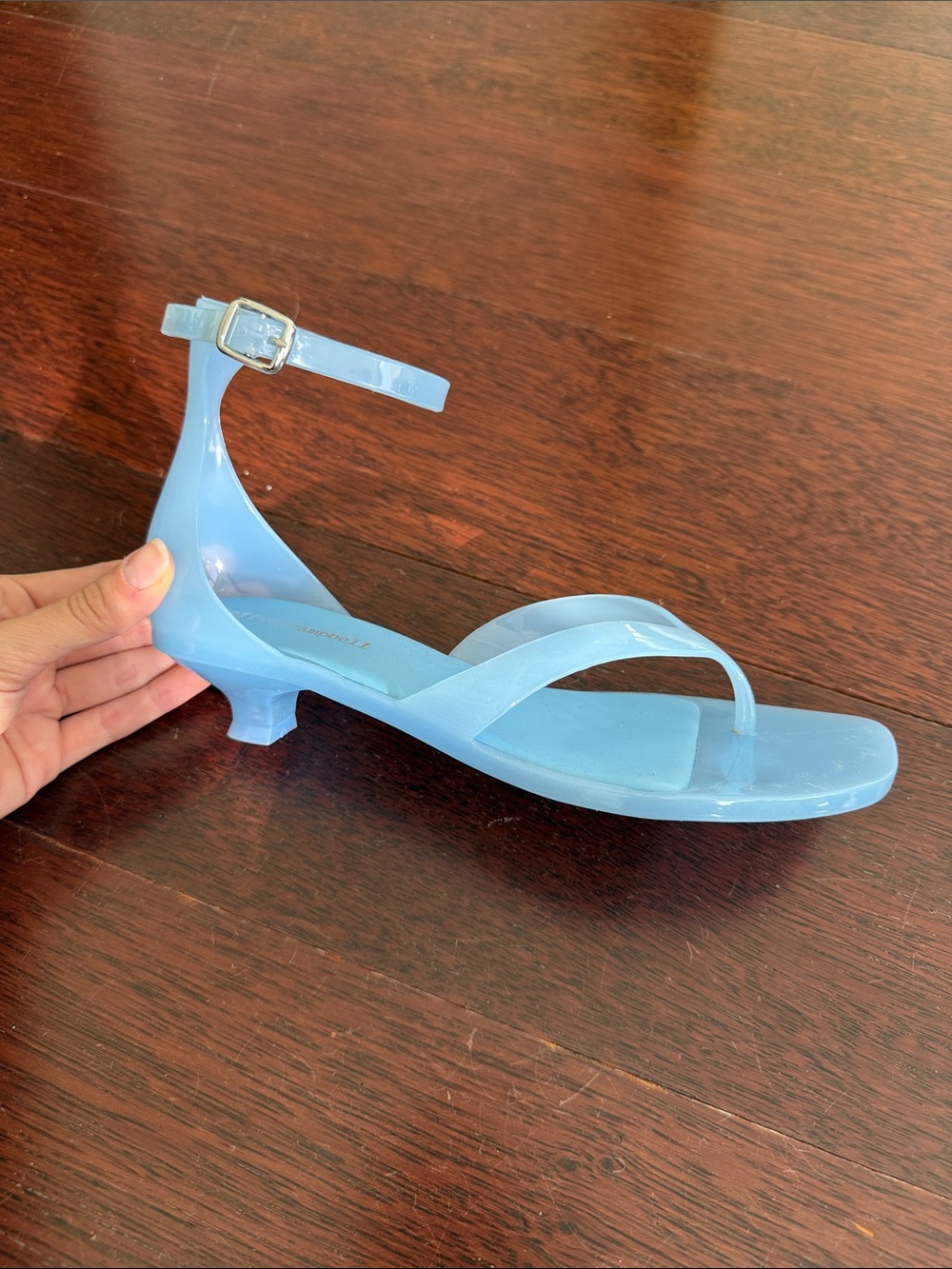 Jeffrey Campbell Gummy Thong Sandal Blue